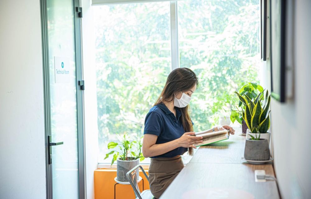 phòng làm việc xanh